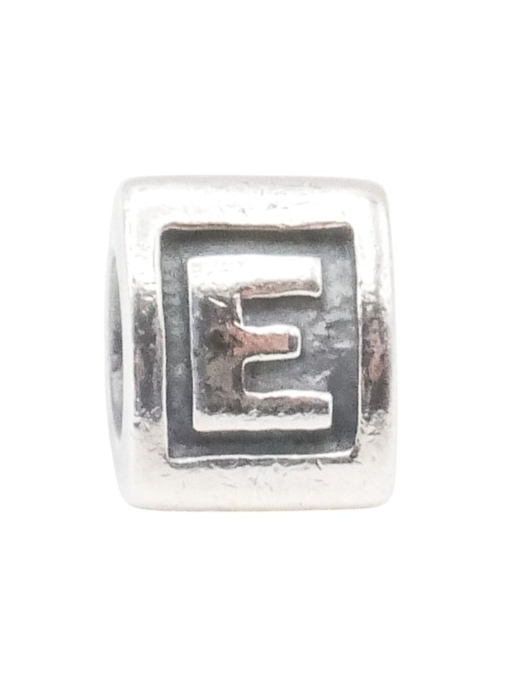 Pandora Alphabet Letter E Sterling Silver Charm – Retired Initial Bead